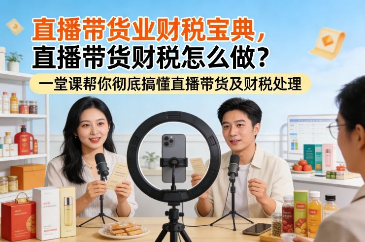 直播带货业财税宝典，直播带货财税怎么做？一堂课帮你彻底搞懂直播带货及财税处理-蓝海云网创