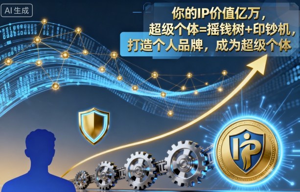 你的IP价值亿万，超级个体=摇钱树+印钞机，打造个人品牌，成为超级个体-蓝海云网创