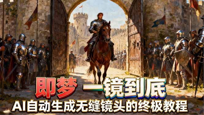 即梦AI一镜到底终极教程，智能补帧+运镜技巧，AI自动生成无缝丝滑长镜头高效出片-蓝海云网创