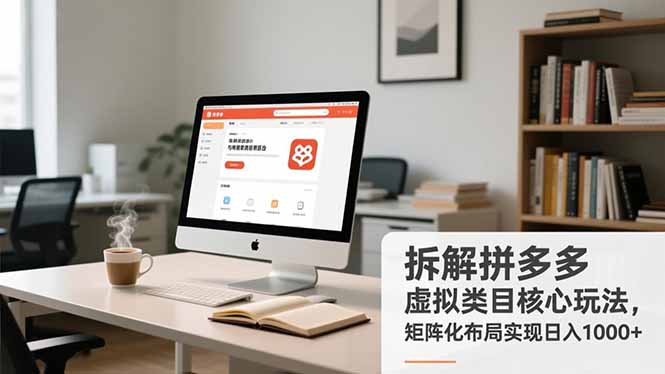 拆解拼多多虚拟类目核心玩法，矩阵化布局实现日入1000+-蓝海云网创