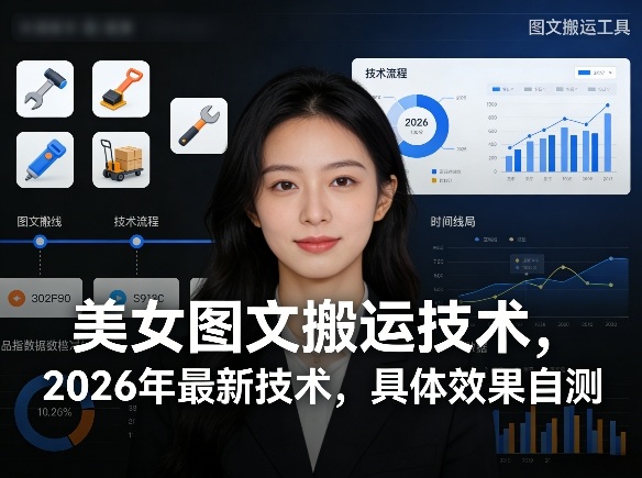 美女图文搬运技术，2026年最新技术，具体效果自测-蓝海云网创