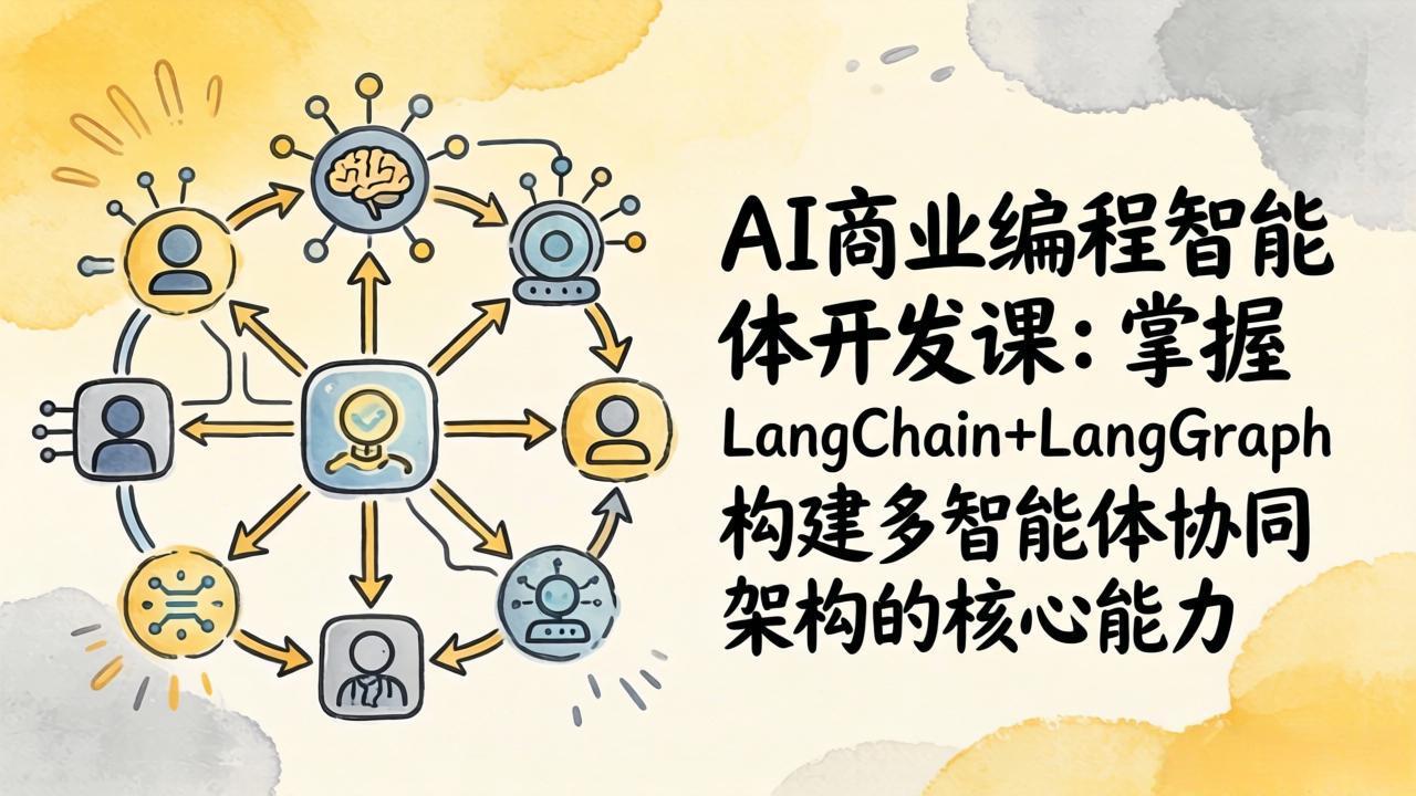 AI商业编程智能体开发课:掌握LangChain+LangGraph构建多智能体协同架构的核心能力-蓝海云网创