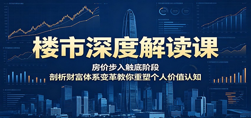 楼市深度解读课：房价步入触底阶段，剖析财富体系变革教你重塑个人价值认知-蓝海云网创