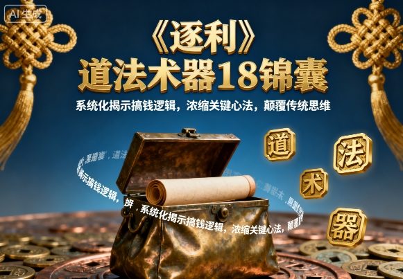 《逐利》道法术器18锦囊，系统化揭示搞钱逻辑，浓缩关键心法，颠覆传统思维(更新)-蓝海云网创