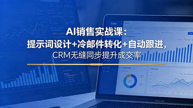 AI销售实战课：提示词设计+冷邮件转化+自动跟进，CRM无缝同步提升成交率-蓝海云网创