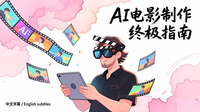 AI电影制作终极指南：从创意到成片，系统掌握智能影视全流程实战课(中英字幕-蓝海云网创