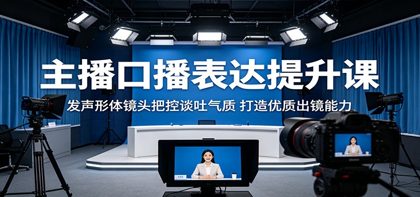 主播口播表达提升课：发声形体镜头把控谈吐气质，打造优质出镜能力-蓝海云网创
