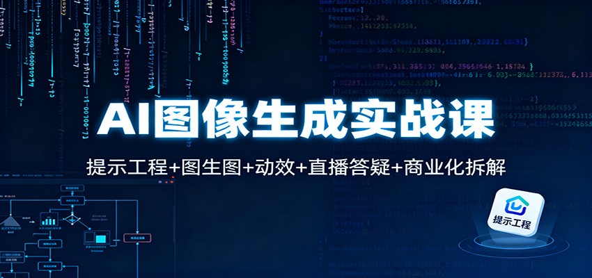 AI图像生成实战课：提示工程+图生图+动效+直播答疑+商业化拆解-蓝海云网创
