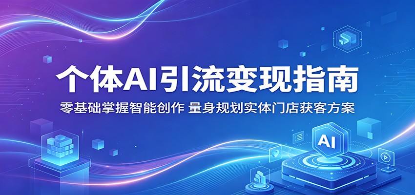 个体AI引流变现指南：零基础掌握智能创作，量身规划实体门店获客方案-蓝海云网创