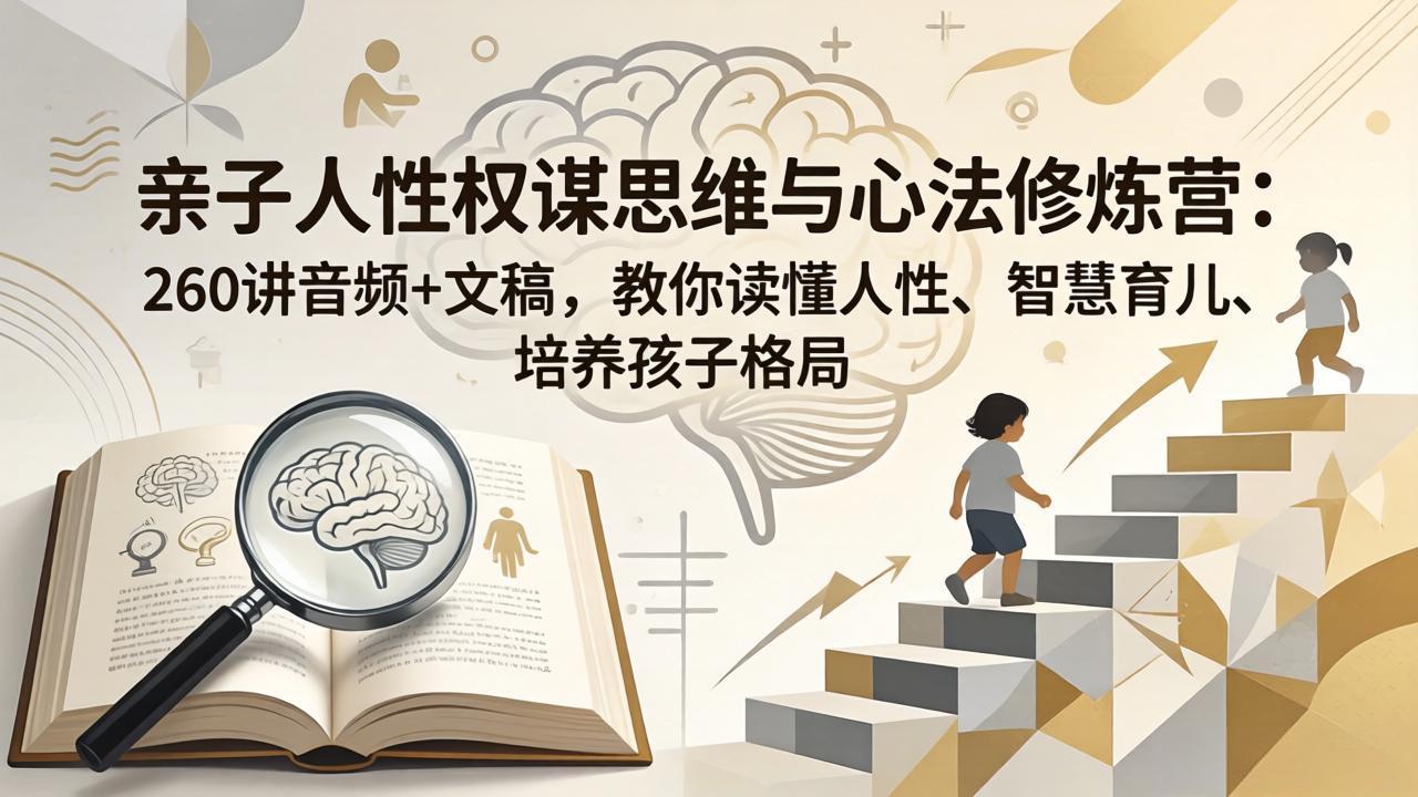 亲子人性权谋思维与心法修炼营：260讲音频+文稿，教你读懂人性、智慧育儿、培养孩子格局-蓝海云网创