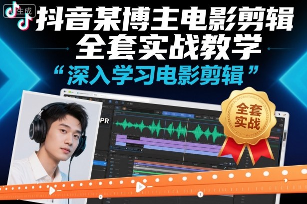 抖音某博主电影剪辑全套实战教学，深入学习电影剪辑-蓝海云网创