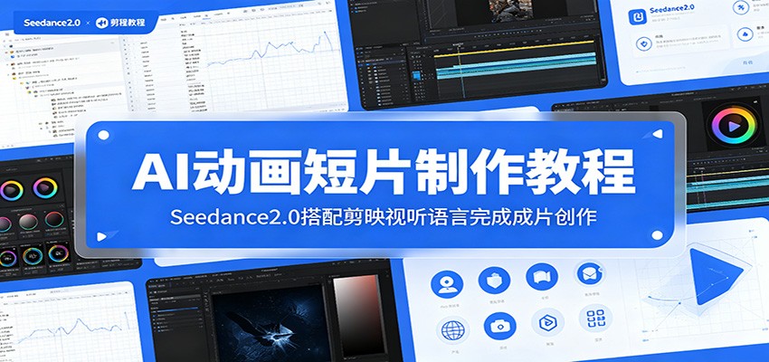 AI动画短片制作教程：Seedance2.0搭配剪映视听语言完成成片创作-蓝海云网创