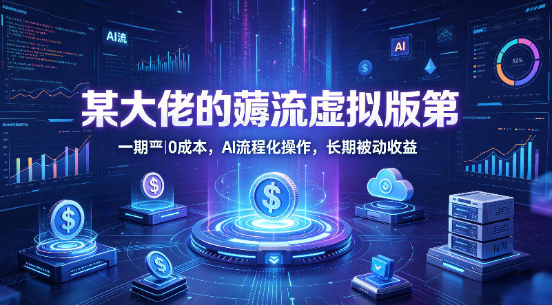 某大佬的薅流虚拟版第一期丨0成本，AI流程化操作，长期被动收益-蓝海云网创
