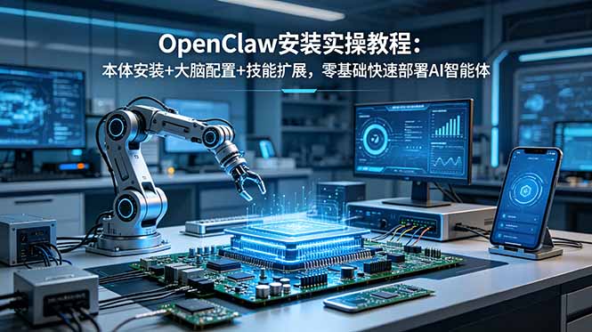 OpenClaw安装实操教程：本体安装+大脑配置+技能扩展，零基础快速部署AI智能体-蓝海云网创