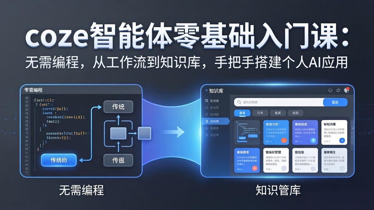 coze智能体零基础入门课：无需编程，从工作流到知识库，手把手搭建个人AI应用-蓝海云网创
