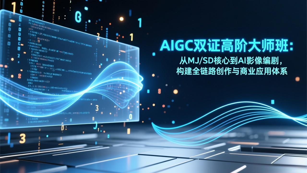 AIGC双证高阶大师班：从MJ/SD核心到AI影像编剧，构建全链路创作与商业应用体系-蓝海云网创