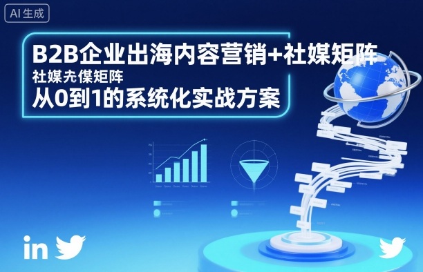 B2B企业出海内容营销+社媒矩阵，从0到1的系统化实战方案-蓝海云网创