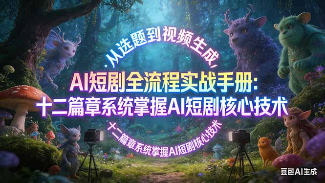 AI 短剧全流程实战手册：从选题到视频生成，十二篇章系统掌握 AI 短剧核心技术-蓝海云网创