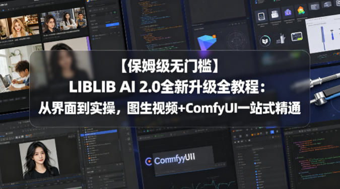 【保姆级无门槛】LIBLIB AI 2.0全新升级全教程：从界面到实操，图生视频+ComfyUI一站式精通-蓝海云网创
