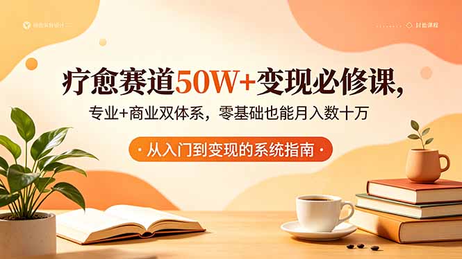 疗愈赛道50W+变现必修课，专业+商业双体系，零基础也能月入数十万-蓝海云网创
