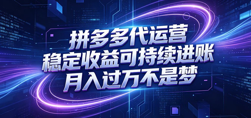 拼多多代运营，小白也能轻松月入过万，真实运营数据可查，全托管代运营-蓝海云网创