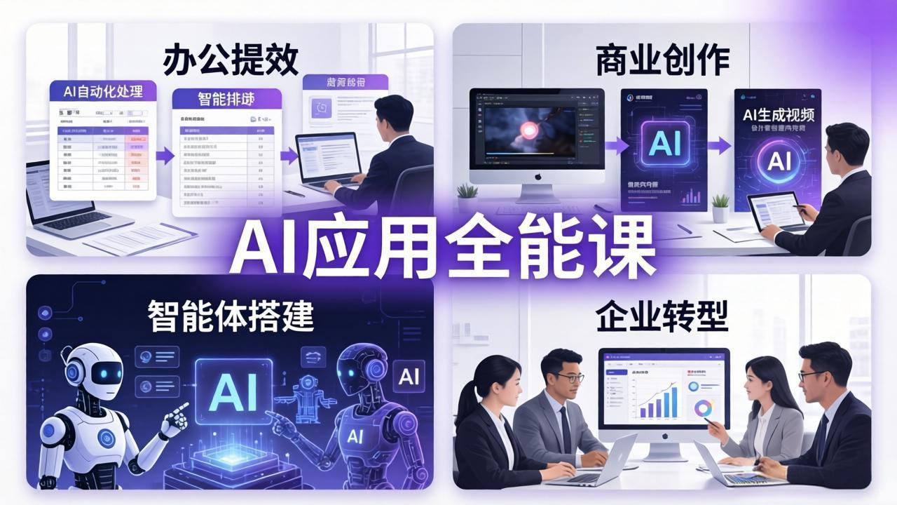 AIGC 应用全能课：办公提效、商业创作、智能体搭建、企业转型，一站式学会AI应用-蓝海云网创