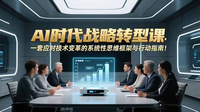 AI时代战略转型课：一套应对技术变革的系统性思维框架与行动指南！-蓝海云网创