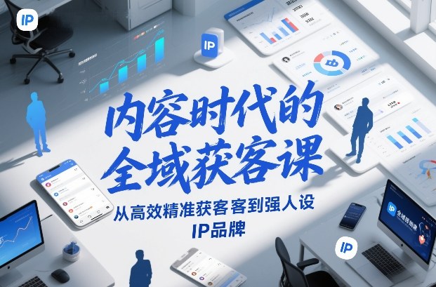内容时代的全域获客课，从高效精准获客到强人设IP品牌-蓝海云网创